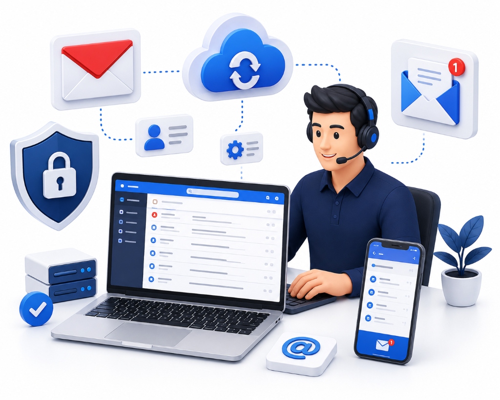 Gmail synchronization across computer and mobile devices